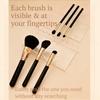 1/2pcs Transparent Acrylic Makeup Brush Storage Rack Desktop Brush Eyeliner Pen Storage Stand Mother's Day Valentine's Day Gift