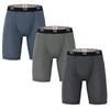 BVD Boxer Briefs, Open Front, Long Boxer, 3-Pack Assorted Set, Moisture-Wicking, Relaxed Fit,