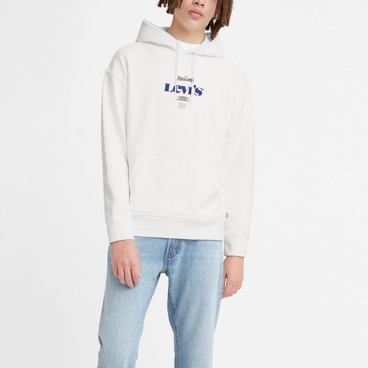 Felpa con cappuccio Levis Color Block Logo Uomo top Bianco 38479-0069