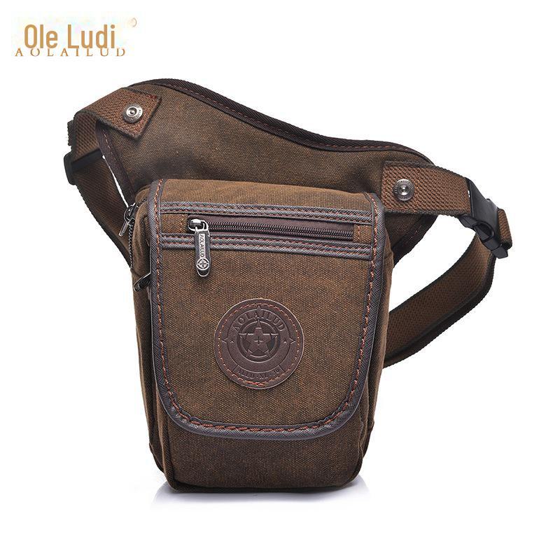 2024 Men's Retro Canvas Messenger Bag - Trendy, Wear-Resistant, Vertical Zipper Design