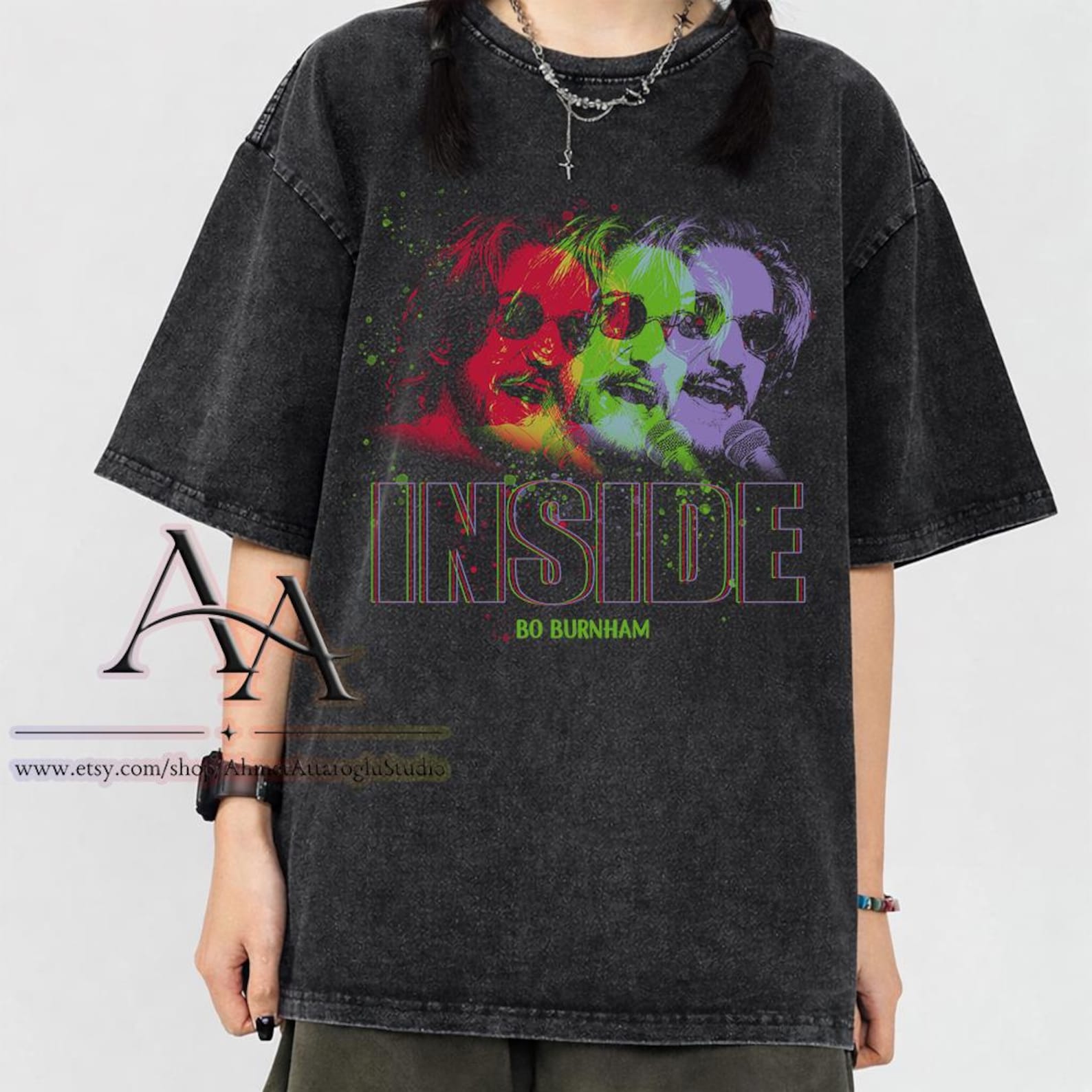 Mineral Wash Bo Burnham Shirt, Inside Album Shirt, Bo Burnham Art, Bo Burnham Gift, Comfort Colors Press A To Cry, Bo Burnham Inside Gift 2XL