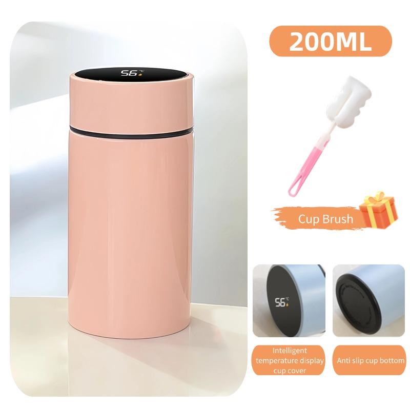 200ML Smart Thermal Water Bottle Intelligent Temperature Display Stainless Steel Bottle Vacuum Flasks Car Mounted Coffee Mug