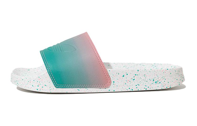 Подростковые Adidas Originals ADILETTE LITE Нескользящие Износостойкие Детские Уличные Шлепанцы Бело-Сине-Розовые GX2104 35.5