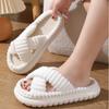 Men's and Women's Couple Models Slippers, Corduroy, Cross Strap, Home Cotton Slippers, Thick Bottom Warm Indoor Slippers