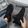 Large Size Autumn and Winter New High Top Boots and Versatile Men's Shoes Super Cool Motorcycle Short Boots Lace Up Sports Shoes