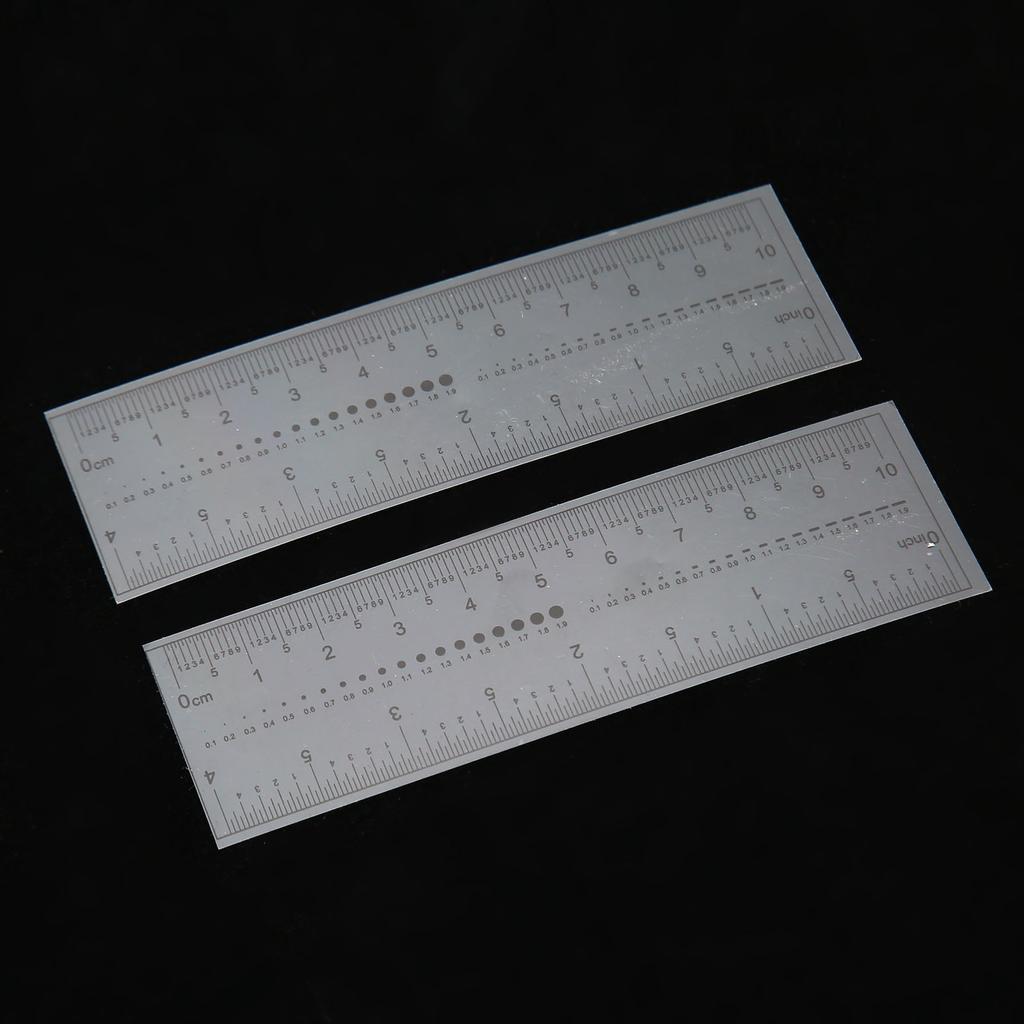 10PCS Fake Nails Measuring Ruler Professional Portable Transparent Nail Art PVC Soft Ruler for Nail Measuring Tool
