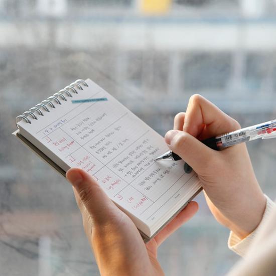 Kleine Schreibwaren Sehr Dünner Notizblock Tragbar (2 Typen, wählen Sie 1), eine beliebte Redewendung in Korea