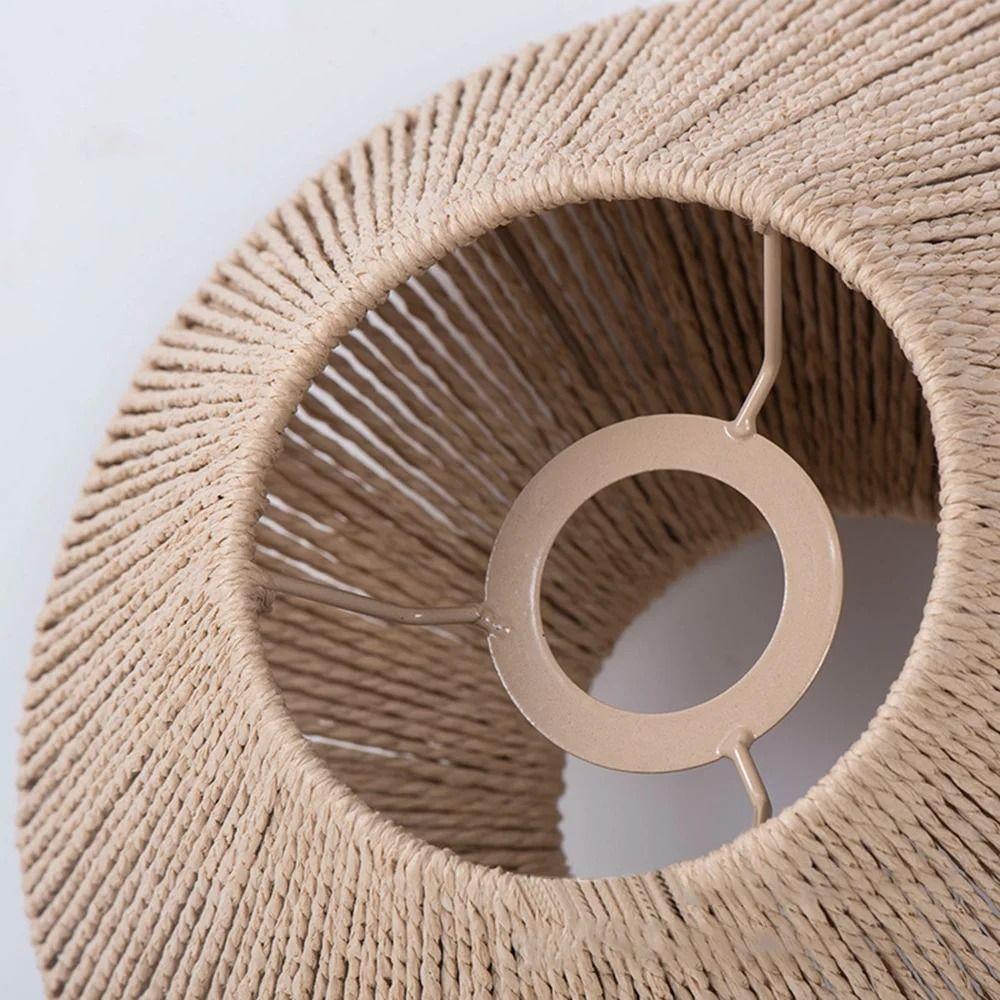 Vintage Hanging Lamp Cover Hanging Wicker Geometric Shade Light Cover  Bedroom