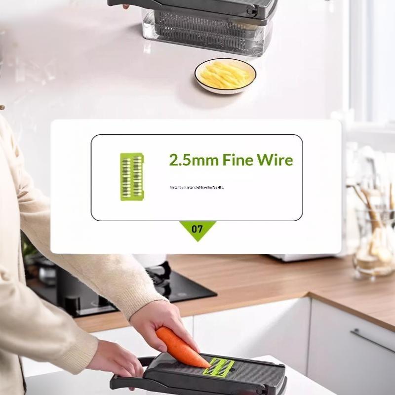 11/14/16 Pcs Multifunctional Vegetable Chopper Slicer Dicer With Interchangeable Blades For Home Kitchen Daily Cooking Meal Prep