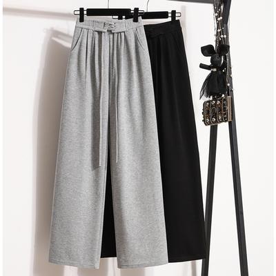 DIMANAF 2024 Plus Size Long Pants Women Elastic Loose Vintage Cotton Loose High Waist Solid  Full Length Casual Female Basic Trousers Pants