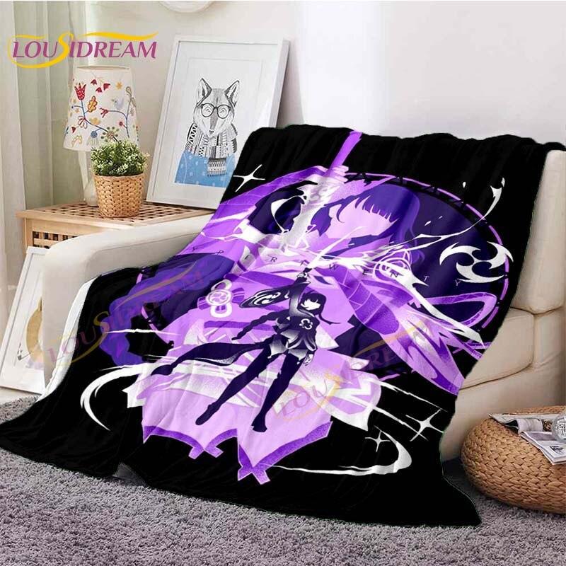 Genshin-Manta de Anime Acg de impacto, manta de juego de aventura Lumine Xiao, manta de franela, mantas Vintage, regalos para seguidores, decoración del hogar