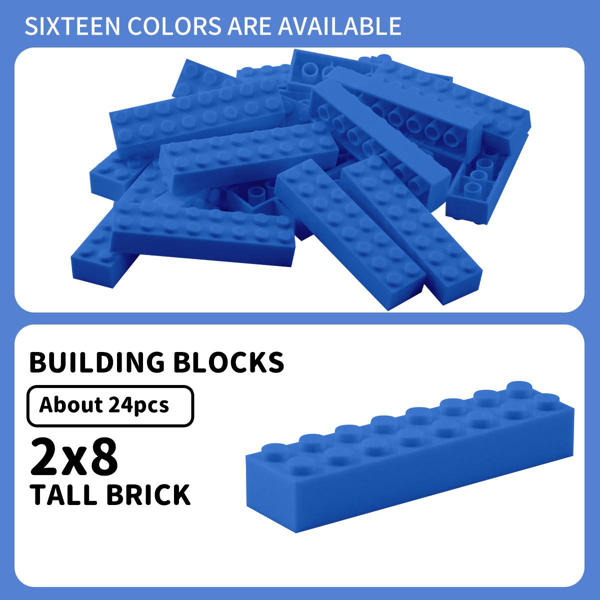 

100g 2x8 high brickBuilding Blocks Thick FiguresBricks Dots Learning-Focused Creative SizeCompatible Featuring Playthings forChildren 100g 2x8 high brick