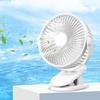6 Inch Mini Cooling Fan 360 Degrees 4800mAH Battery Operated Fan with Strong Wind with Light with Clip for Travel Outdoor Indoor