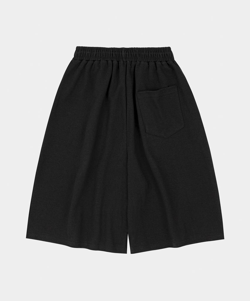 LETTERCOMO Soft Mesh Sweat Bermuda Shorts Black