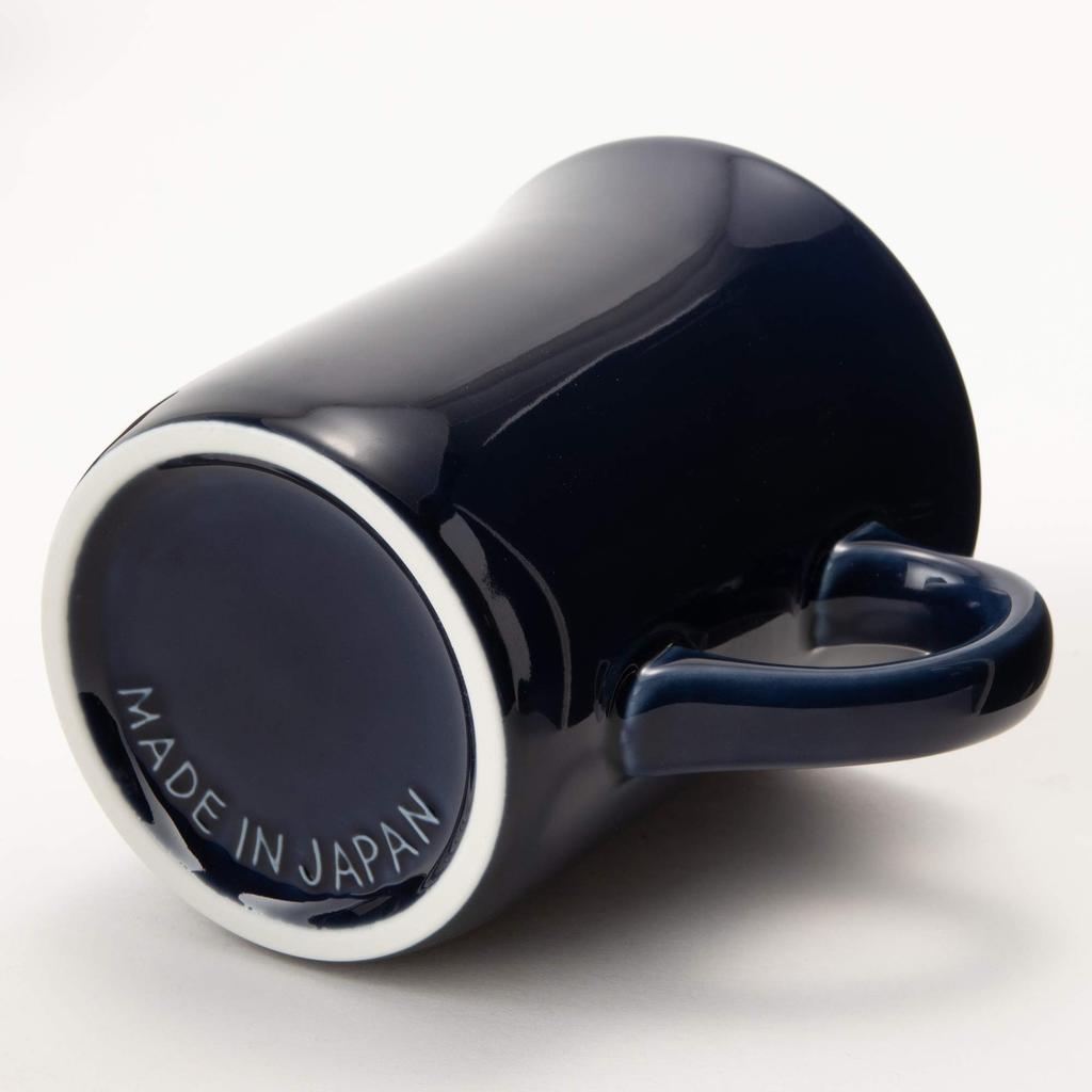 TAMAKI Cozy Mug, Navy, Large, 12.3cm Diameter X 9.3cm Depth X 10.8cm Height, 420ml, Microwave and Dishwasher Safe, Made In Japan, T-893395