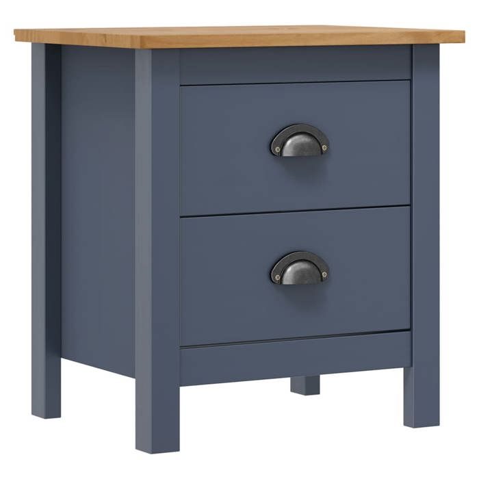 VidaXL Bedside Tables Hill 2 Pcs Grey 46x35x49.5 Cm Pine Wood 288909