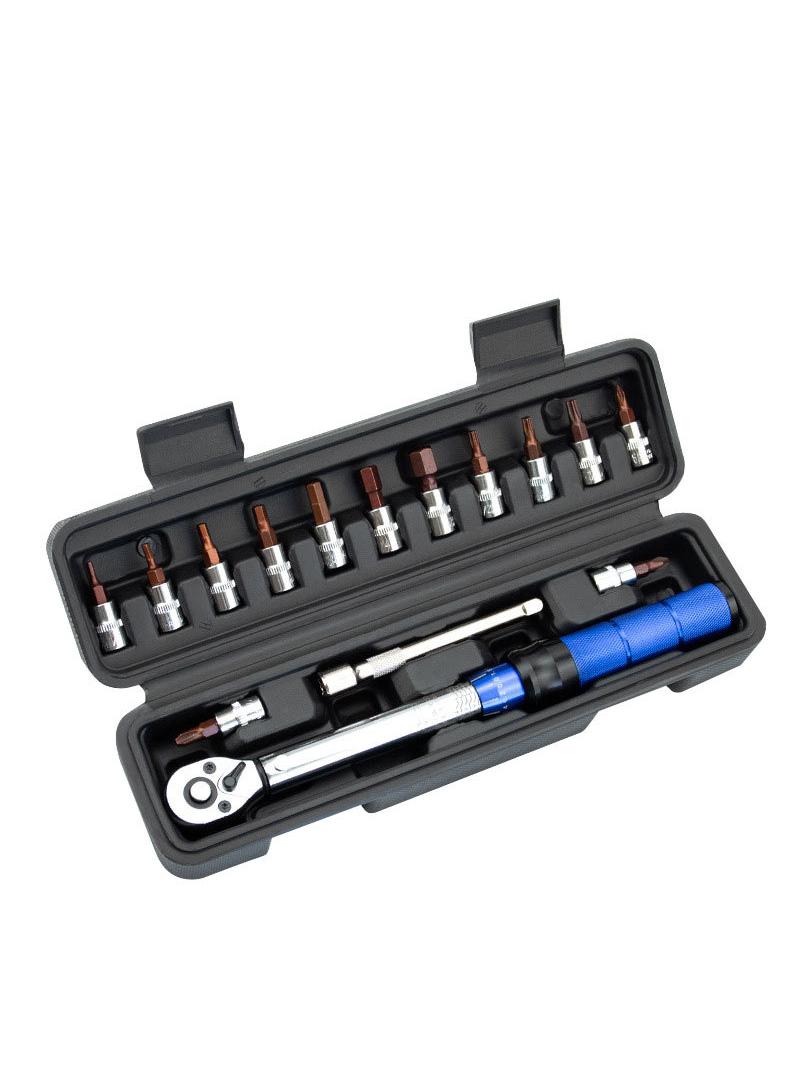 

15PCS Torque Wrench Set 1/4 2-24nm Bi-directional Bicycle Hex Wrench Tool Professional Maintenance And Car Moto Repair Tools