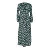 Boho Floral Maxi Dress Elegant Style Long Sleeve High Waist Loose Casual Beach Dress for Women Bohemian Printed