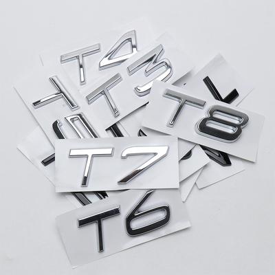 3D ABS T2 T3 T4 T5 T6 T7 T8 Letters Emblem Car Rear Trunk Tailgate Side Fender Badge Emblem Sticker for Rdesign XC70 XC90