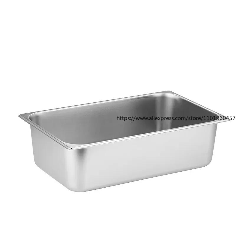 Deep Hotel Pans Anti Clogging Stainless Steel Steam Table Pans Commercial Metal Food Catering Trays