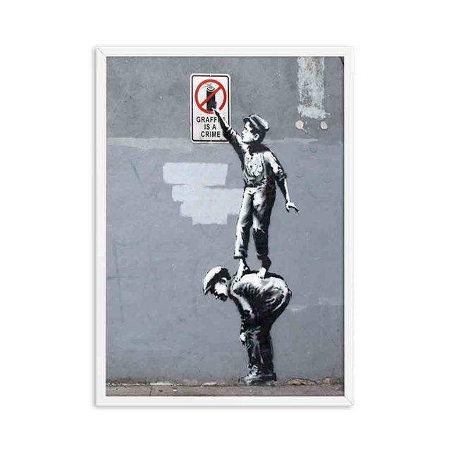 

Banksys Граффити Уличное Искусство Абстрактная Картина на Холсте Плакаты и Принты Девушка С Красным Воздушным Шаром Стена Холст Искусство Домашний Декор Черный 21cm×30cm No Frame