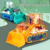 Electric Transparent Gear Bulldozer with Lights and Music - Simulated Engineering Toy Model