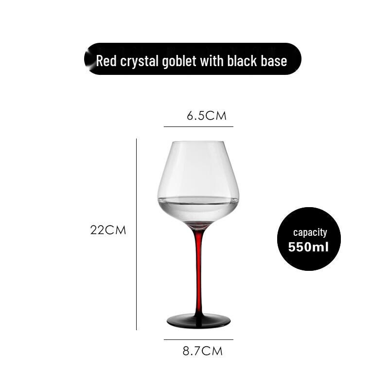 Elegant Handmade Red Wine Goblet Set