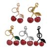 Youthful Cherry Accessory Fashionable Keychain Alloy Resin Texture Cherry Keyrings Suitable for Party and Casual Outfits