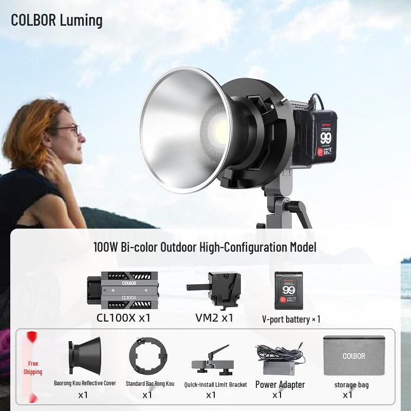8Colbor CL100X Bi-Color LED Photography Light for Studio Video