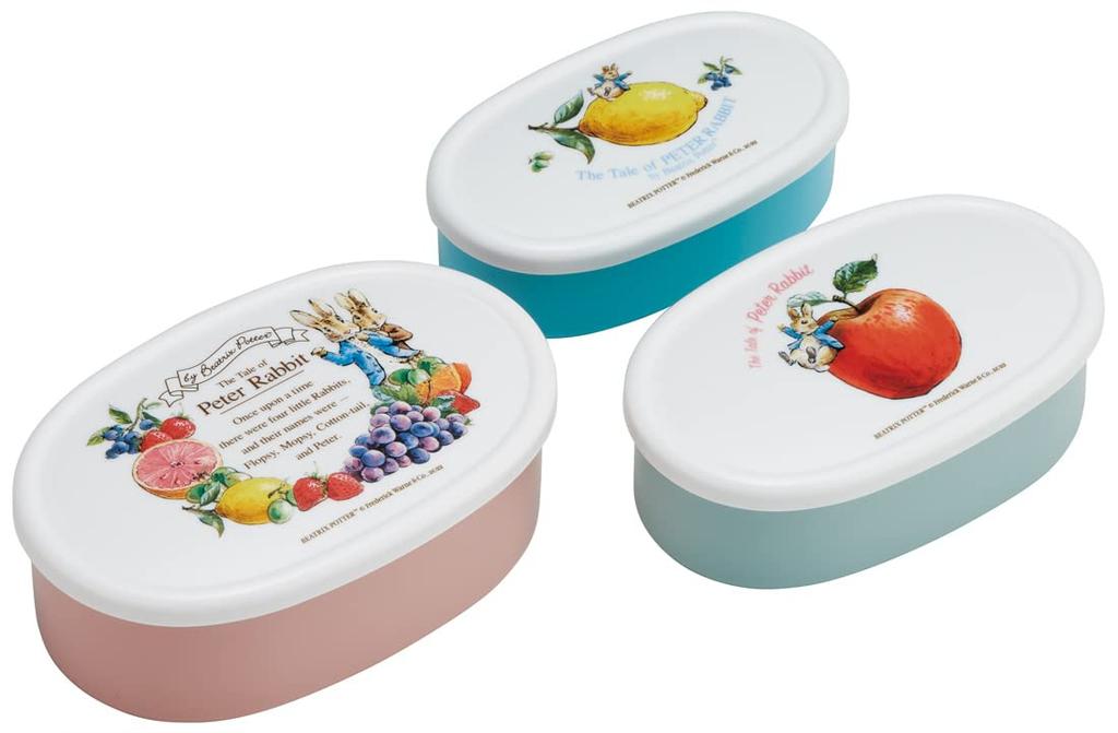 Skater Lunch Sealable Set of Peter Rabbit Made in Box, Containers, 3, 860ml, Design, Japan, SRS3SAG-A