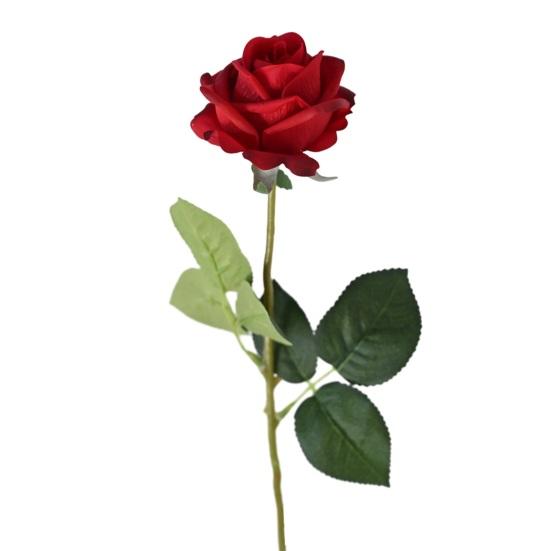 

Штучна Реалістична Квітка Троянди Справжня на Дотик Шовкова Гілка Букет Троянд Довга Стебло Штучна Квітка з Листям для Дому Весілля Вечірки Столу червоний