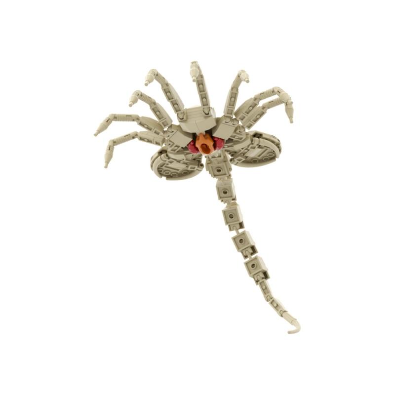 MOC Film d'Horreur Alien Face Hugger Modèle Blocs de Construction Set Monstre Insecte Griffe Briques Assemblées Jouet Visage Suspendu Cadeau Adultes
