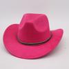 Outdoor men and women famous big-brimmed jazz hat spring and summer four seasons European and American style western suede denim top hat