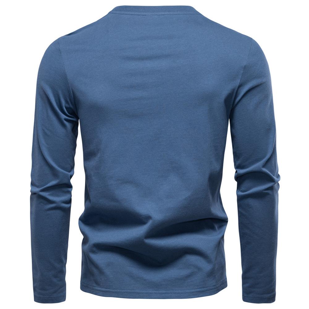 Polo Ralph Lauren 2025 Høst Ny Herre Broderi Casual V-hals Langermet T-skjorte Slim Fit Base Skjorte Ren Bomull T-skjorte Topp for Menn