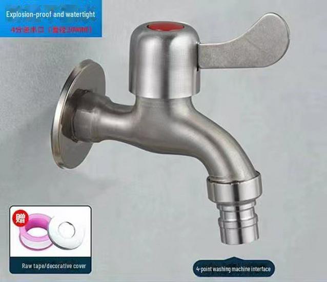 Waschmaschinen-Wasserhahn mit zwei Ausgängen und erweiterter Konstruktion für Wischbecken