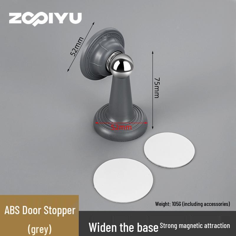 Multi-Style No-Drill Magnetic Door Stopper & Holder with Silicone Anti-Collision Bump