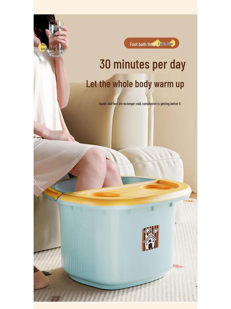 Thickened Heat-Preserving Foot Bath Basin for Home and Dorm Use