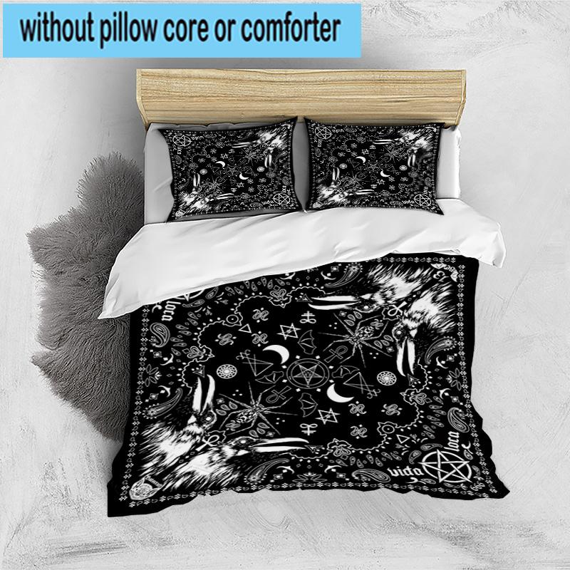 Skull And Serpent Design 3pcs Bedding,Including 1pc Duvet Cover And 2pcs Pillowcases Perfect for Christmas,Ideal for Bedroom, Dormitory