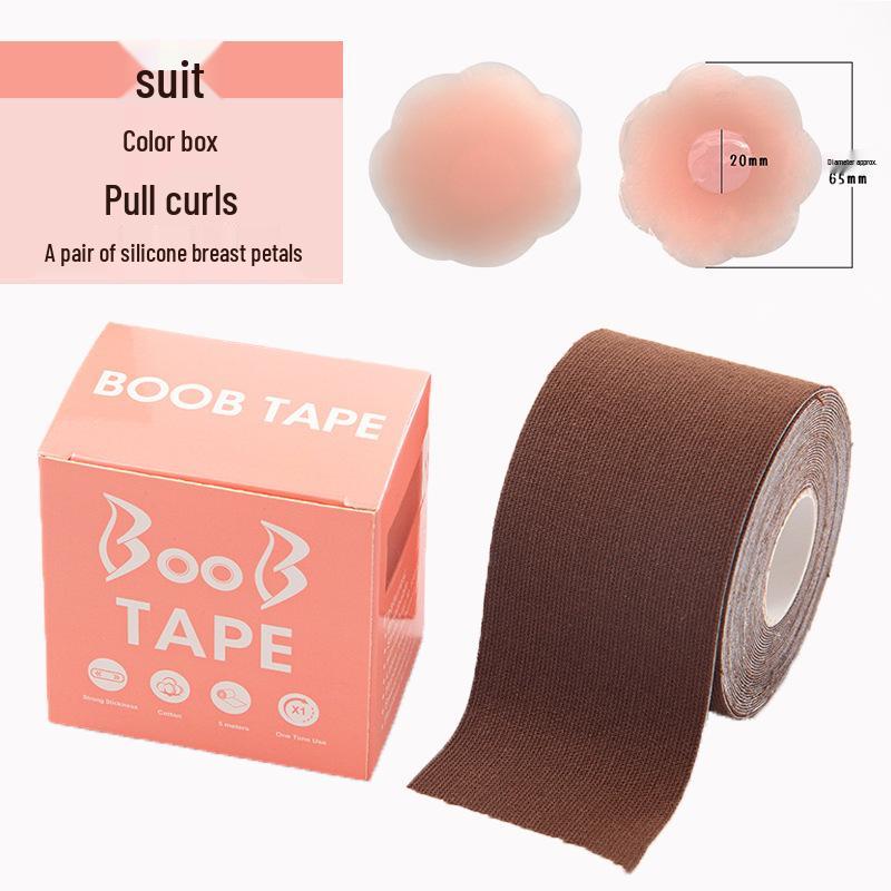 Elastic Fabric Breast Lift Tape: Transparent, Breathable, Cuttable, Anti-Sweat, Sports-Ready Bra Pads for Women.