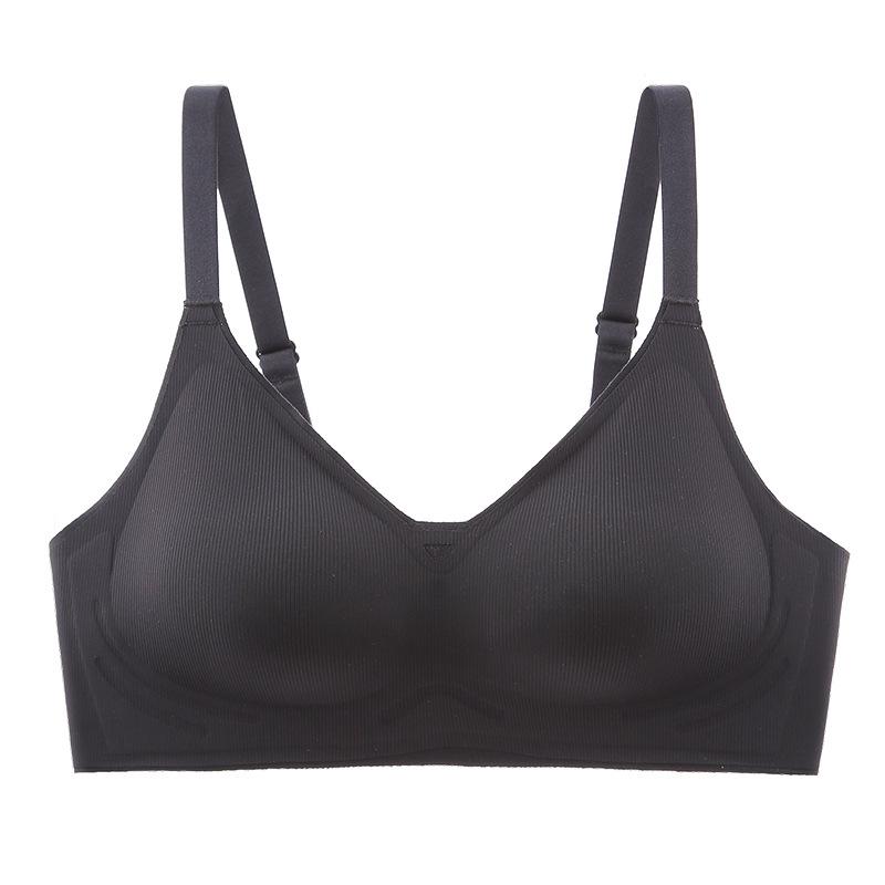 Seamless Underwear Women's Gathered Thin Cup Bra Without Underwire, Comfortable for Young Students