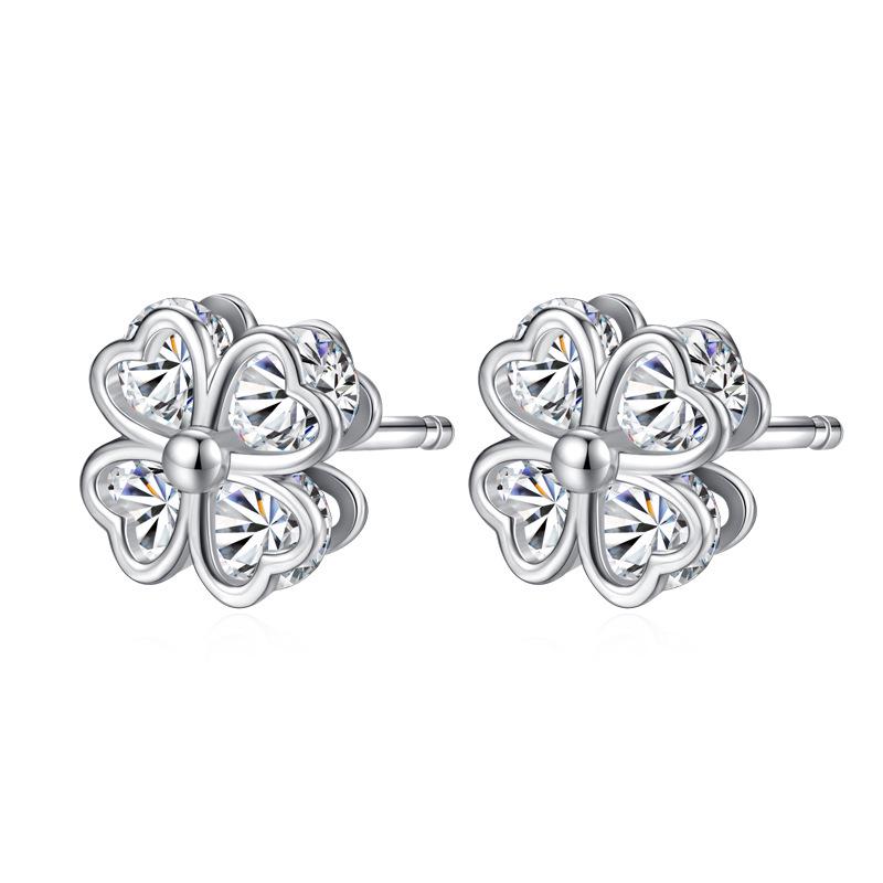 2023 Sterling Silber Kleeblatt Ohrringe: Eleganter und luxuriöser Damenschmuck