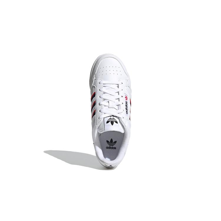 adidas Originals Continental 80 Comfortable Abrasion Resistant Low Top Kids' Skateboarding Shoes White Red Blue Unisex FX6088