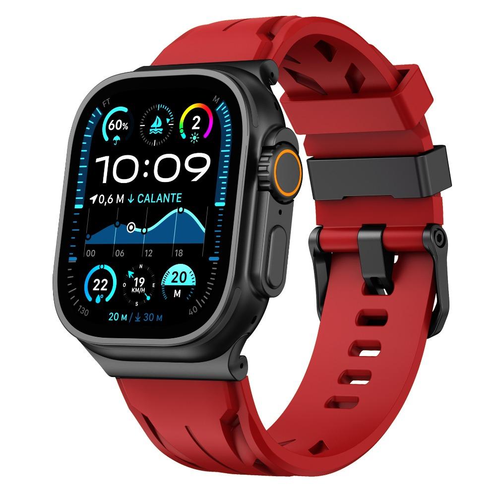 Silicone Bracelet for Apple Watch Ultra 3 2 49mm 46mm 45mm 44mm Sports Luxury Band For Iwatch Series 11 10 9 8 7 6 5 4 Se3 Strap