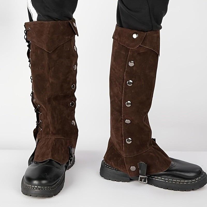 Cross Gabriel Sud Medieval Gaiter Boots - Renaissance Cosplay Shoe Covers