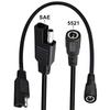 Universal SAE Plug To DC5.5x2.1 Female Adapter Cable Converter Cable Power Supply Cord for Solar Battery Panel Car