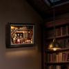 Book Nook Kit Secret Attic DIY 3D Wooden Puzzle Bookshelf Insert Dollhouse Model Bookend Building Home Decoration Photo Frame