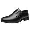 Leather Shoes Men's Genuine Leather Business Dress Autumn Pointed Shoes Men's Civil Servant Straps Professional Wear Men's Shoes Comfortable