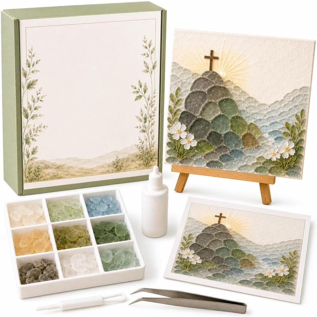 Comfort and Strength Psalms Sea Glass Art Set Stack Stack Mountain