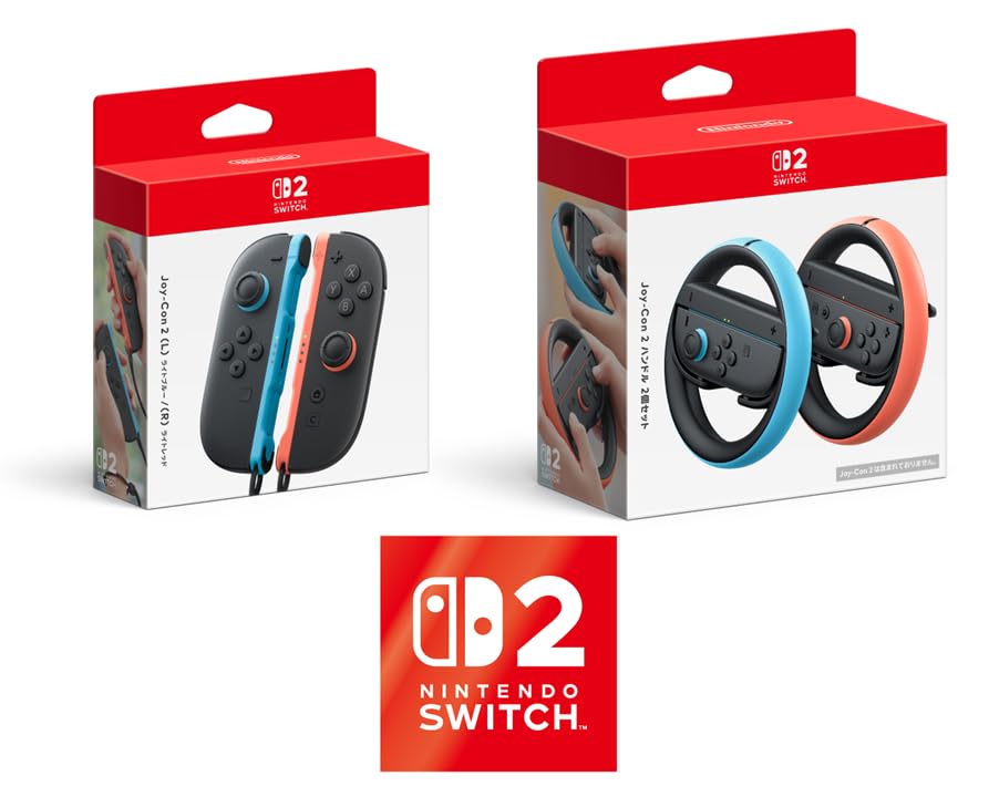 

Оригинальный 2 Light Светло-красный Оригинальный 2 Набор из 2 ручек Nintendo Switch 2 Наклейка с дизайном логотипа в комплекте [Продукт Nintendo] Joy-Con (L) Синий/(р) & [Нинтендо
