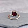 Genuine Red Garnet Ring Garnet Handmade  Ring Cushion Garnet Ring Healing Gemstone Ring Sterling Silver Ring Bridesmaid Gift